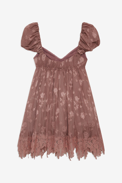Olivia Mini Dress Mahogany - For Love & Lemons