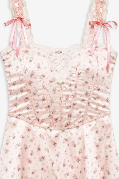 Peaches & Cream Slip Dress Peach - For Love & Lemons