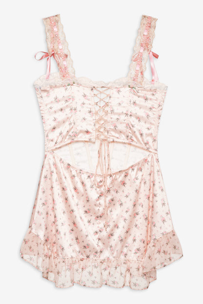 Peaches & Cream Slip Dress Peach - For Love & Lemons