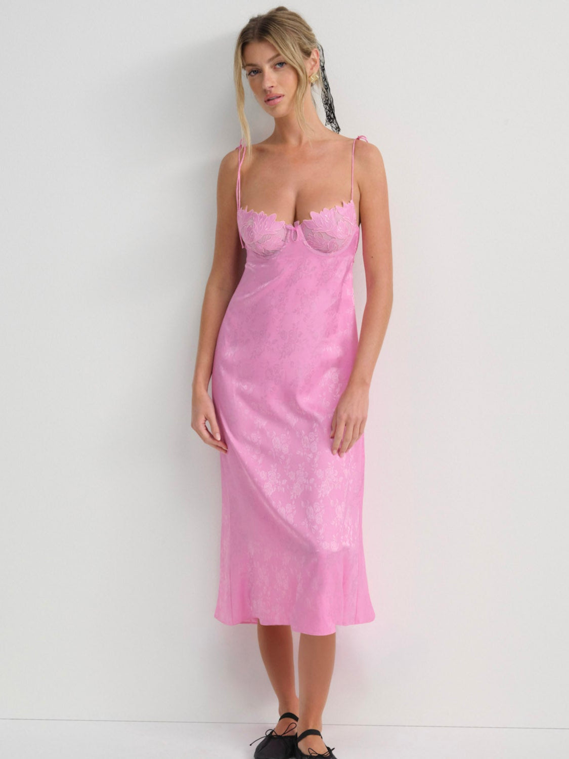 Maye Embroidered Slip Dress Pink - For Love & Lemons