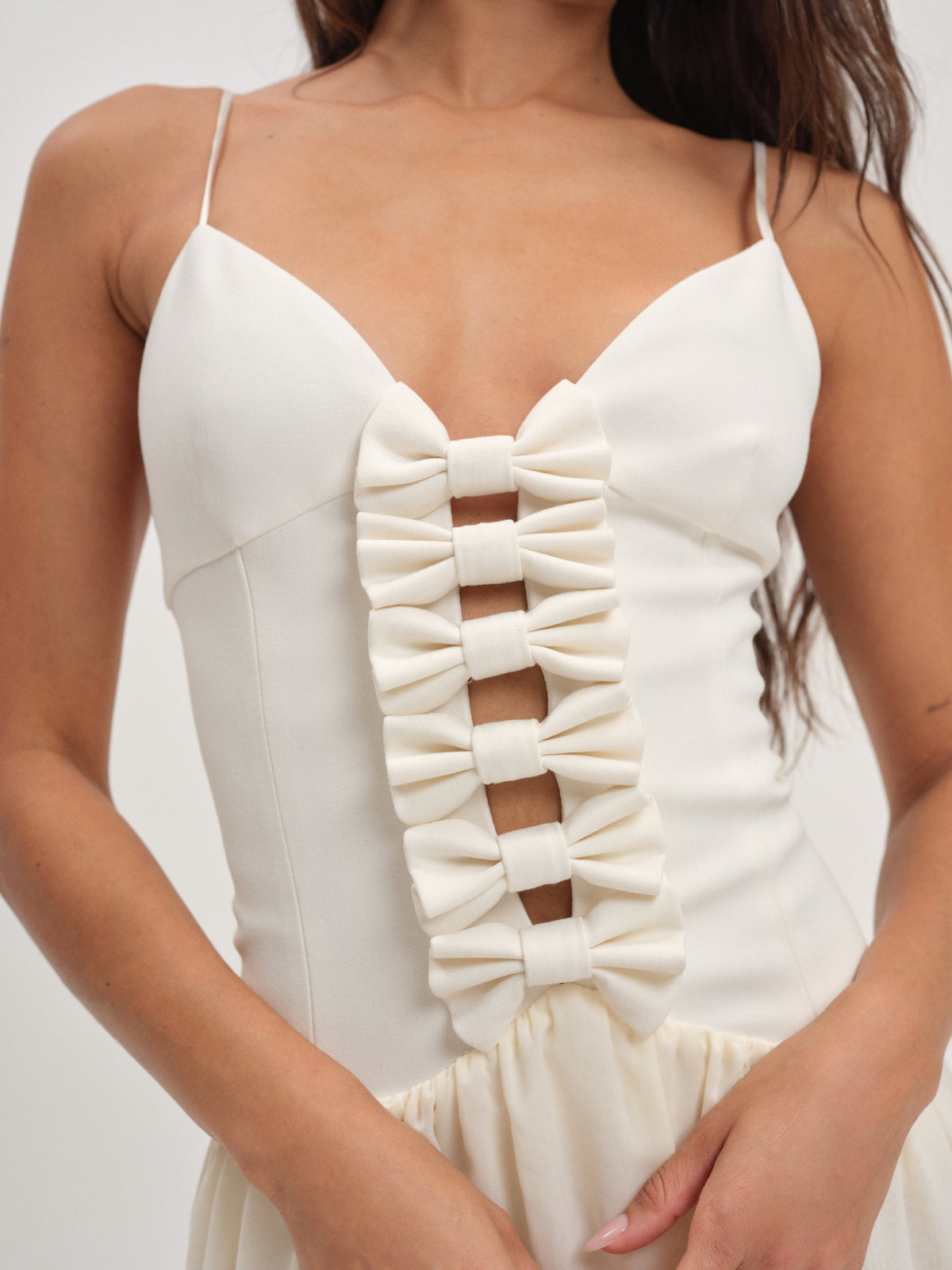 Josie Micro Mini Dress Cream - For Love & Lemons
