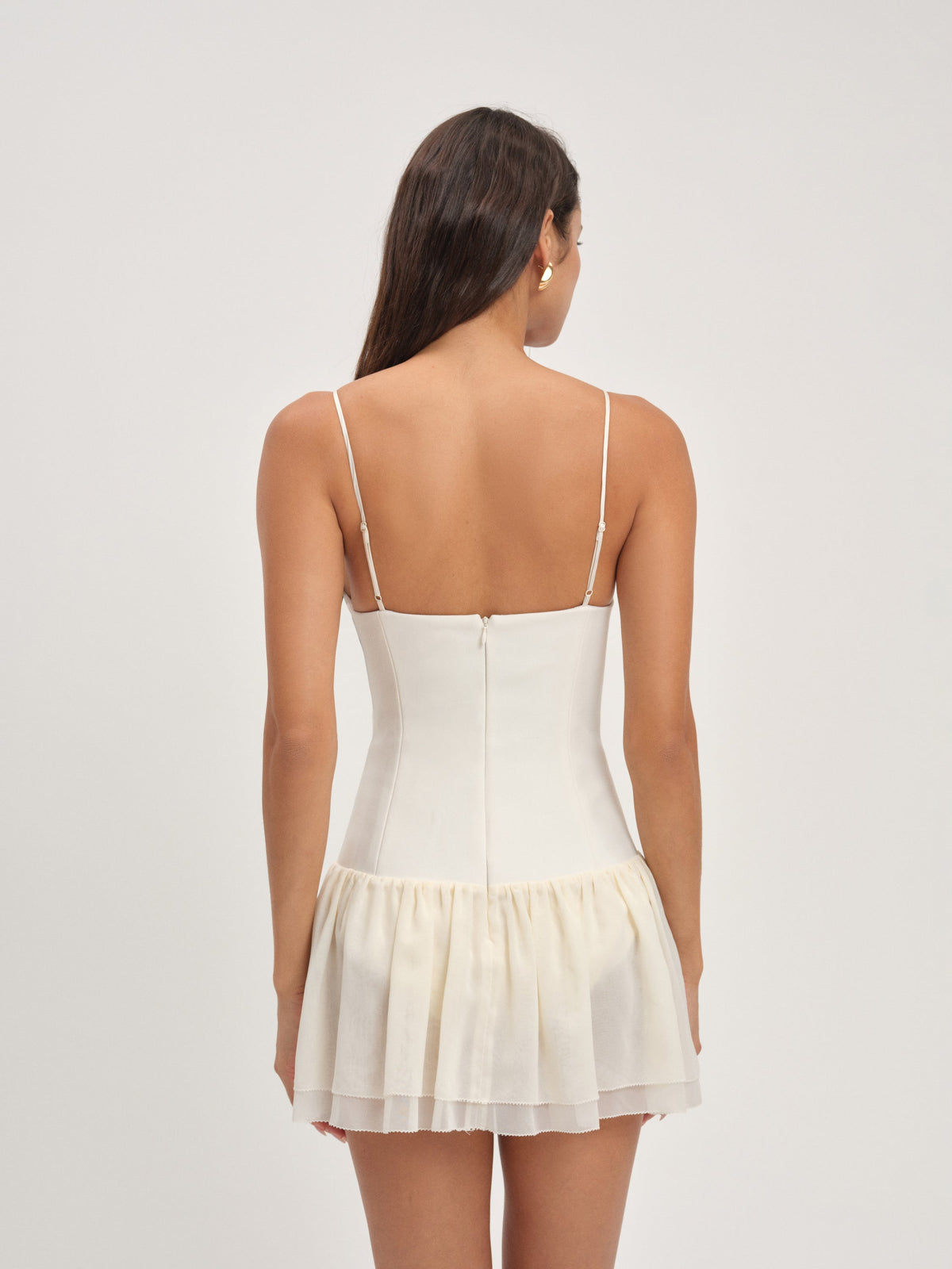 Josie Micro Mini Dress Cream - For Love & Lemons