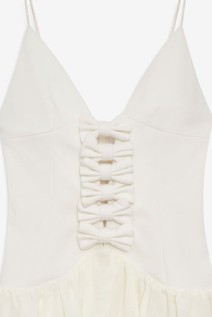 Josie Micro Mini Dress Cream - For Love & Lemons