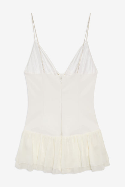 Josie Micro Mini Dress Cream - For Love & Lemons