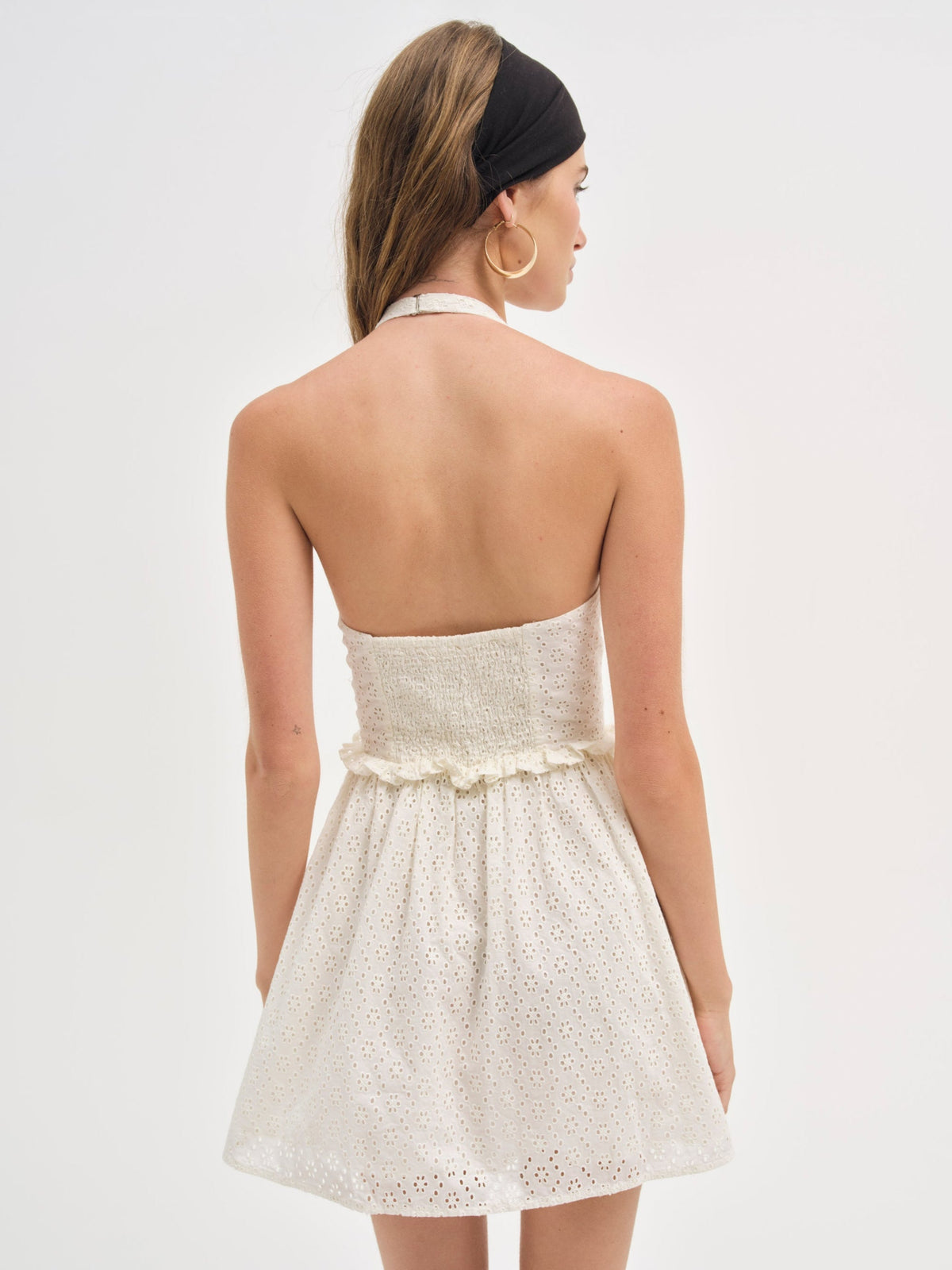Janice Halter Mini Dress White - For Love & Lemons