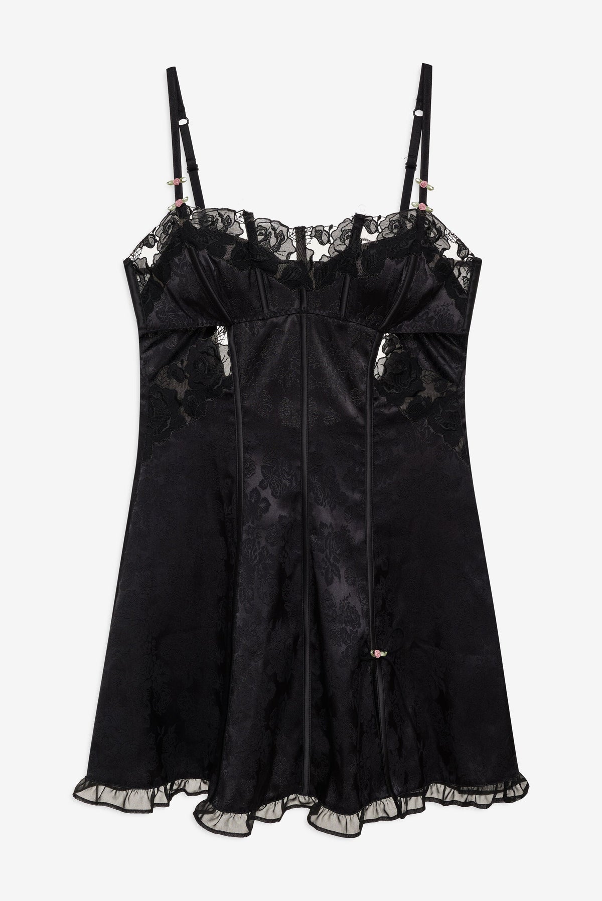Blissful Blooms Slip Dress Black - For Love & Lemons