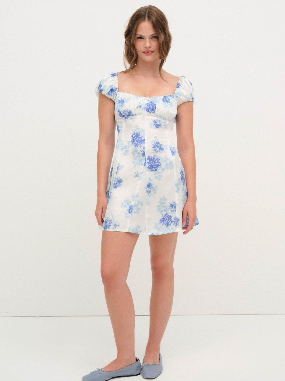 Antonia Mini Dress Blue - For Love & Lemons