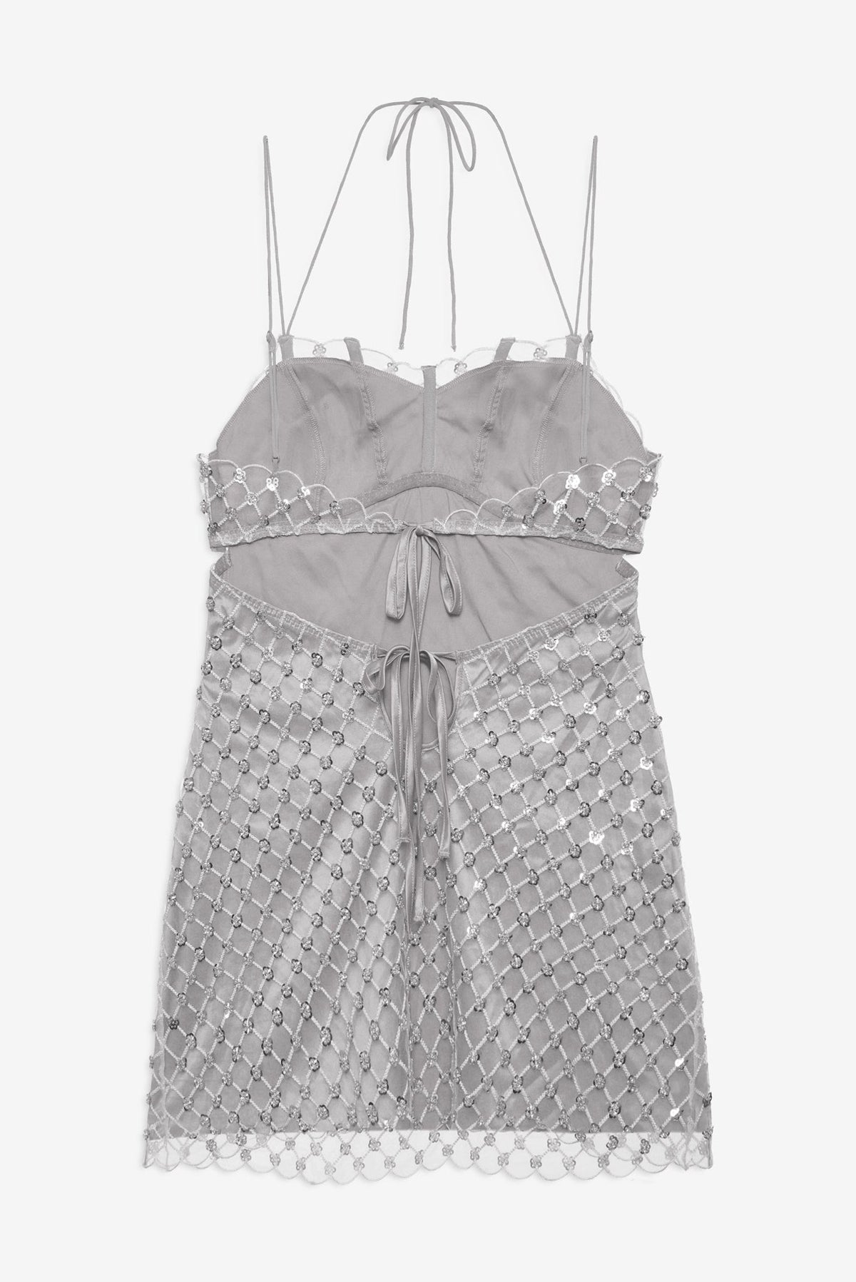 Dazzle Me Slip Dress Silver - For Love & Lemons