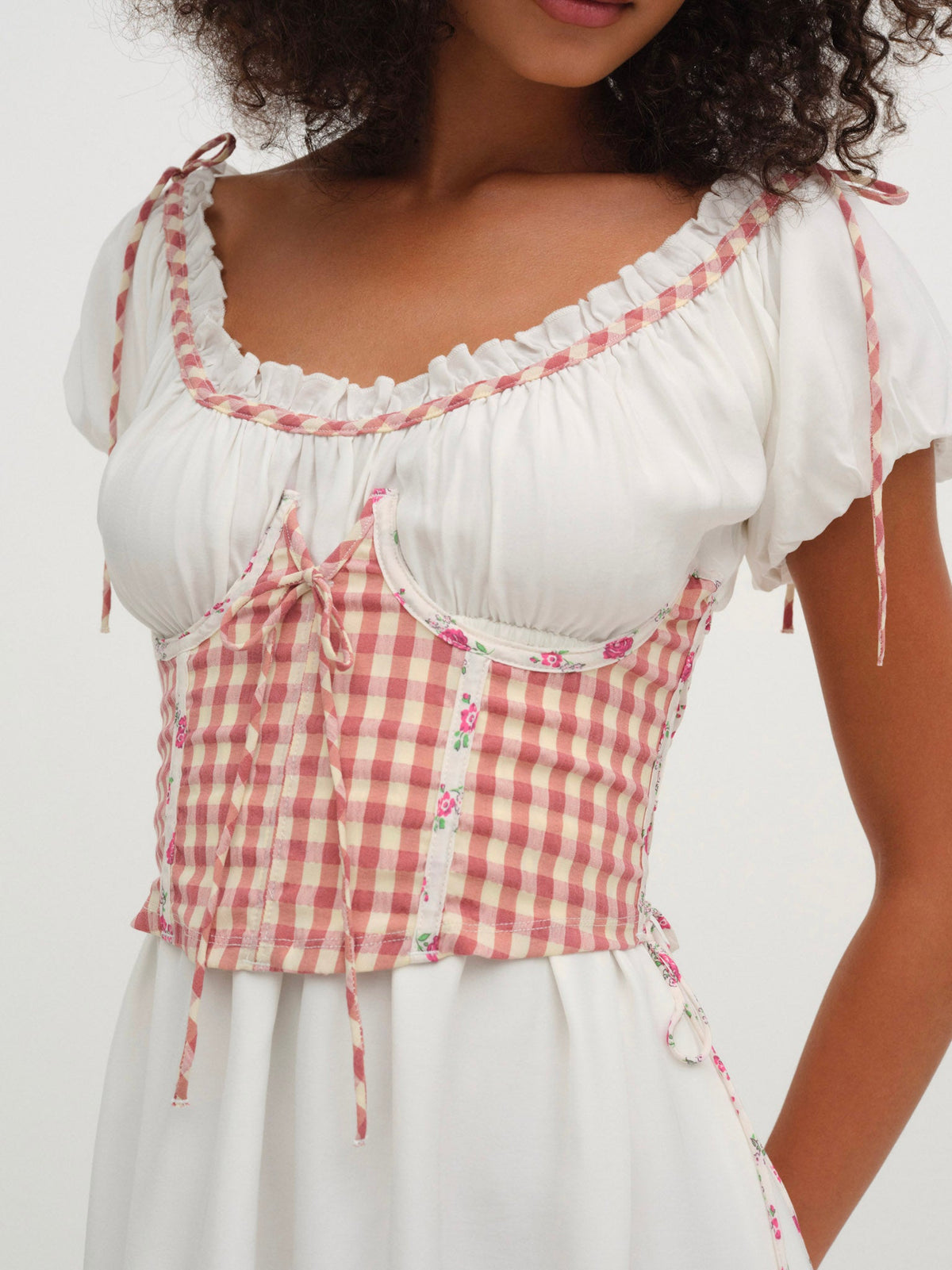 Georgia Corset Slip Dress Red - For Love & Lemons