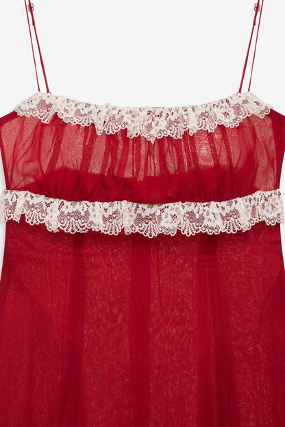 Charlotte Midi Dress Red - For Love & Lemons