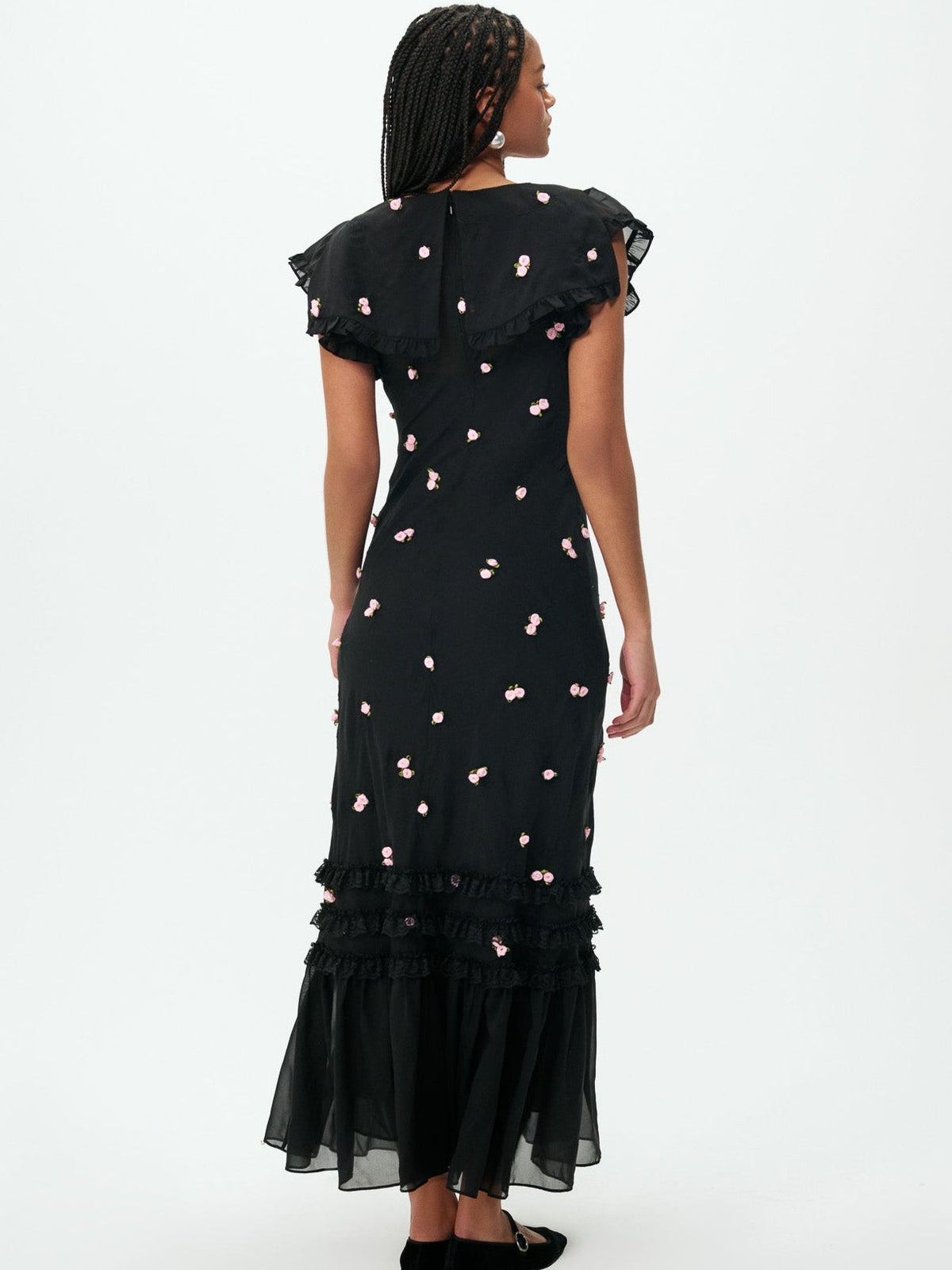 Rose Vine Maxi Dress Black - For Love & Lemons