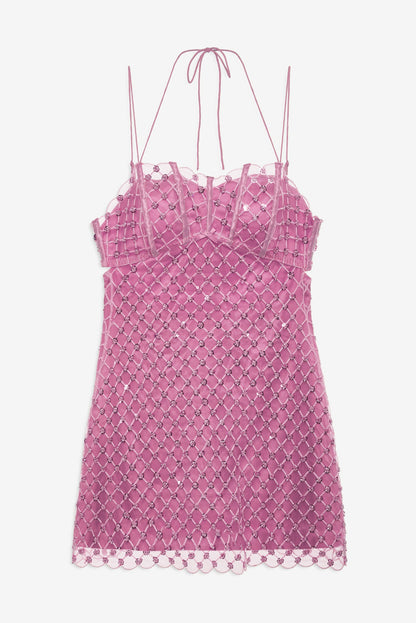 Dazzle Me Slip Dress Pink - For Love & Lemons