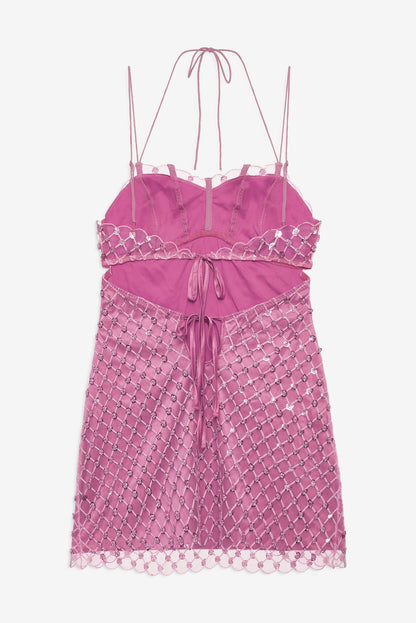 Dazzle Me Slip Dress Pink - For Love & Lemons