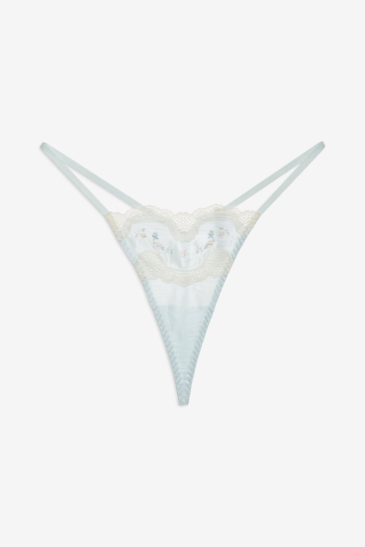 Heirloom Petal Thong Panty Mint - For Love & Lemons