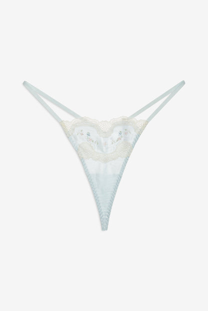 Heirloom Petal Thong Panty Mint - For Love & Lemons