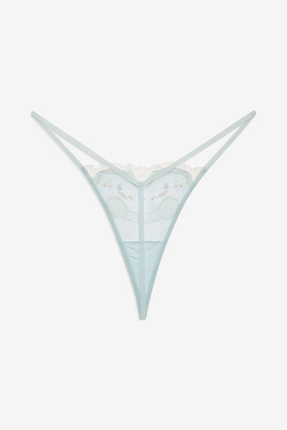 Heirloom Petal Thong Panty Mint - For Love & Lemons
