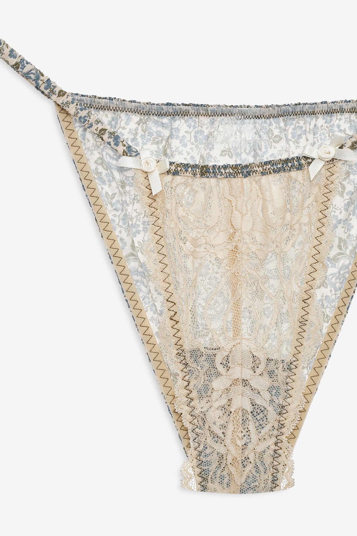 Primrose Posey Lace Panty Dusty Blue - For Love & Lemons