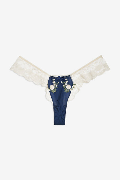 Fern Thong Panty Navy - For Love & Lemons