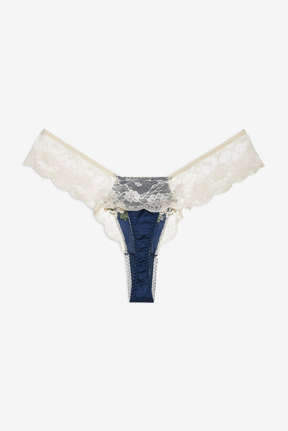 Fern Thong Panty Navy - For Love & Lemons