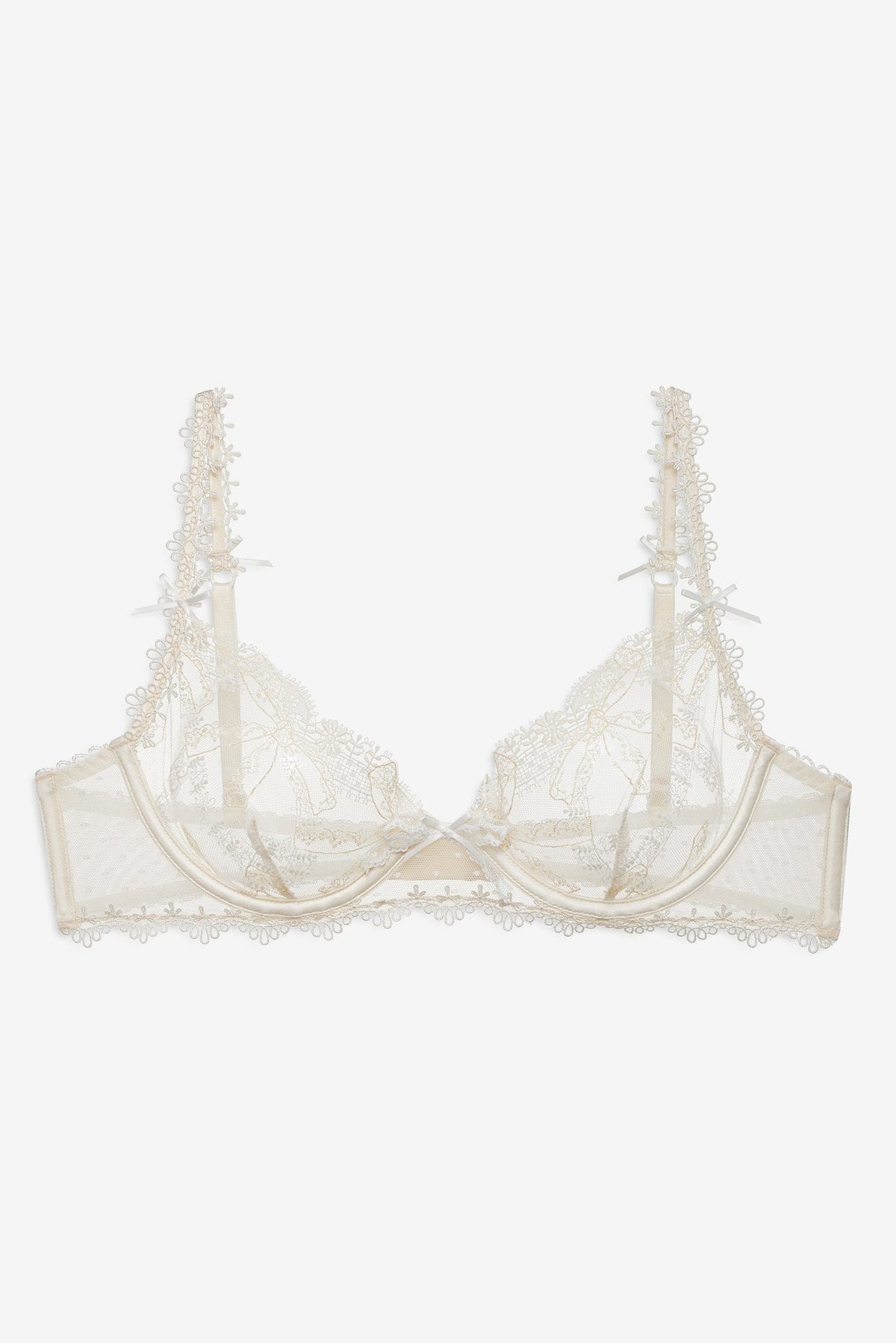 Chantilly Bows Underwire Bra Tan - For Love & Lemons