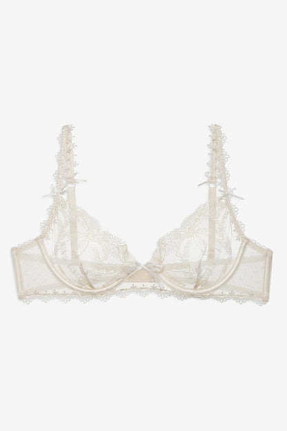 Chantilly Bows Underwire Bra Tan - For Love & Lemons
