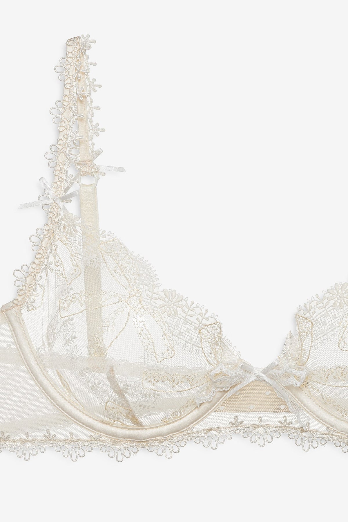 Chantilly Bows Underwire Bra Tan - For Love & Lemons