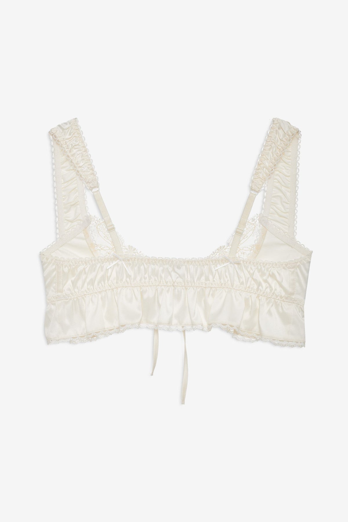 Chantilly Bows Ruffle Bralette Tan - For Love & Lemons