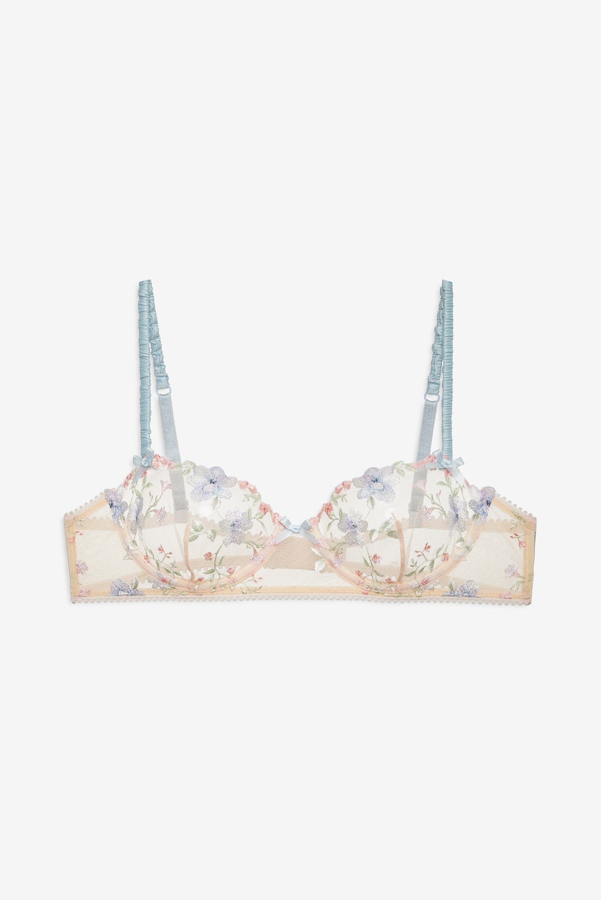 Peachy Keen Floral Underwire Bra Peach - For Love & Lemons