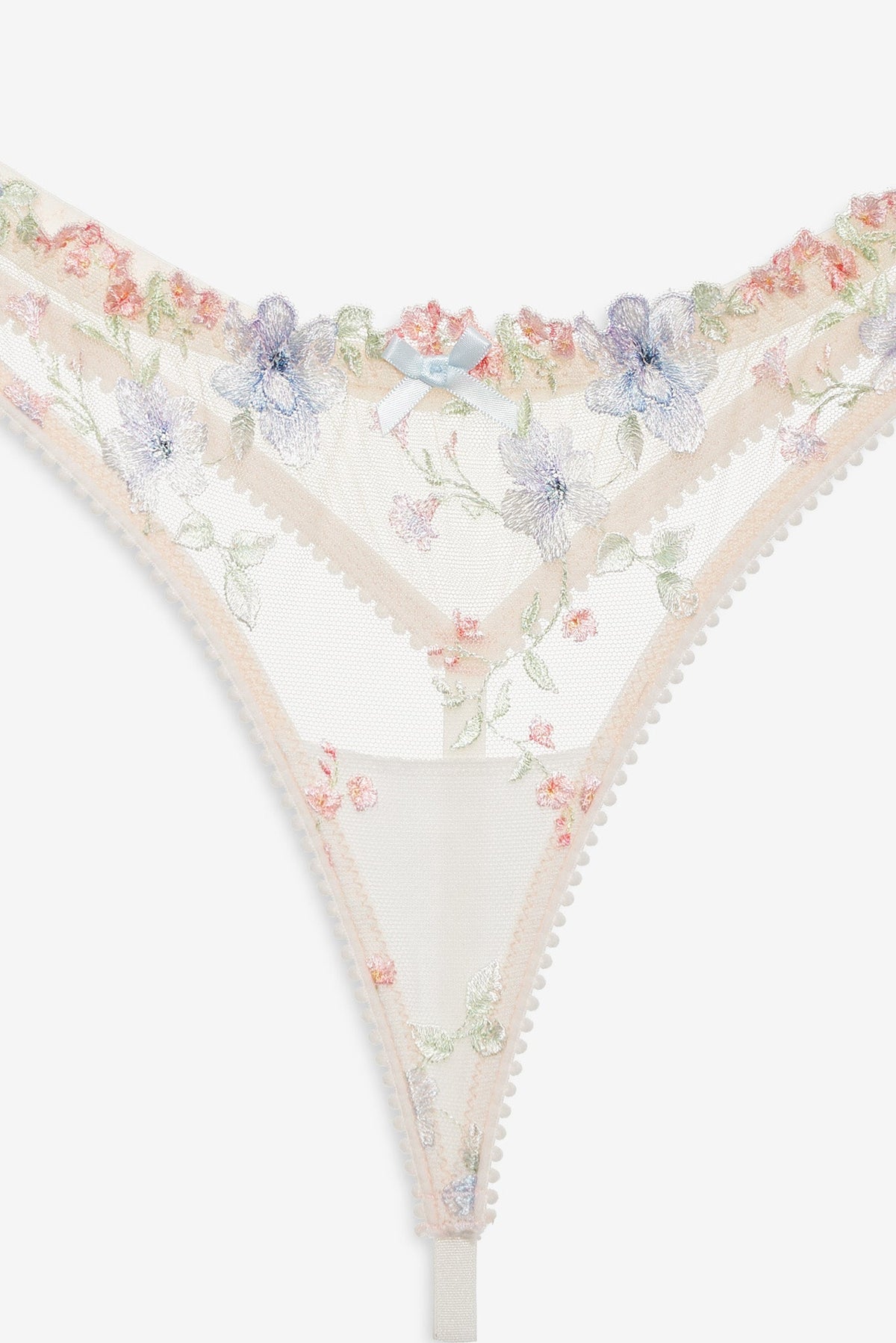 Peachy Keen Floral Thong Panty Peach - For Love & Lemons