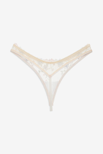 Peachy Keen Floral Thong Panty Peach - For Love & Lemons