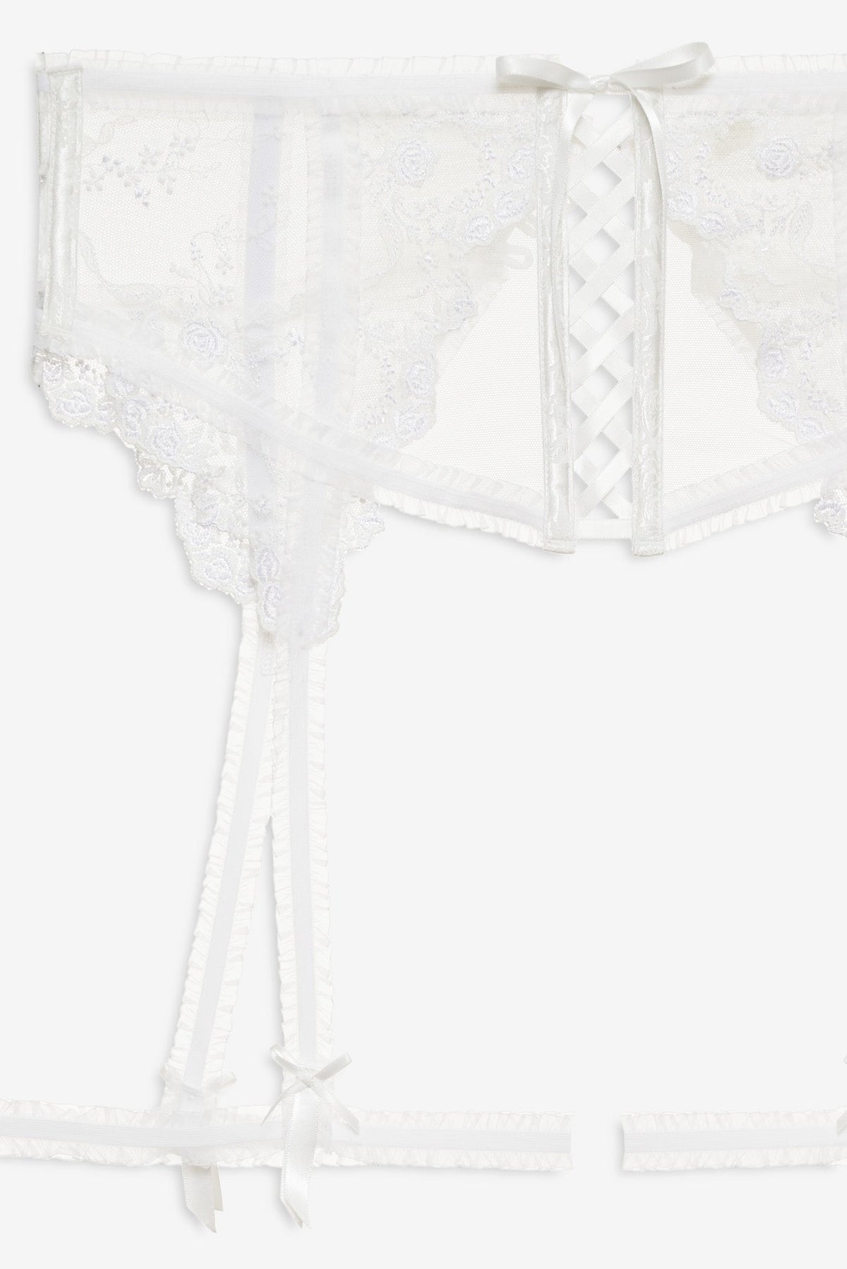 Rita Rose Garter Belt White - For Love & Lemons