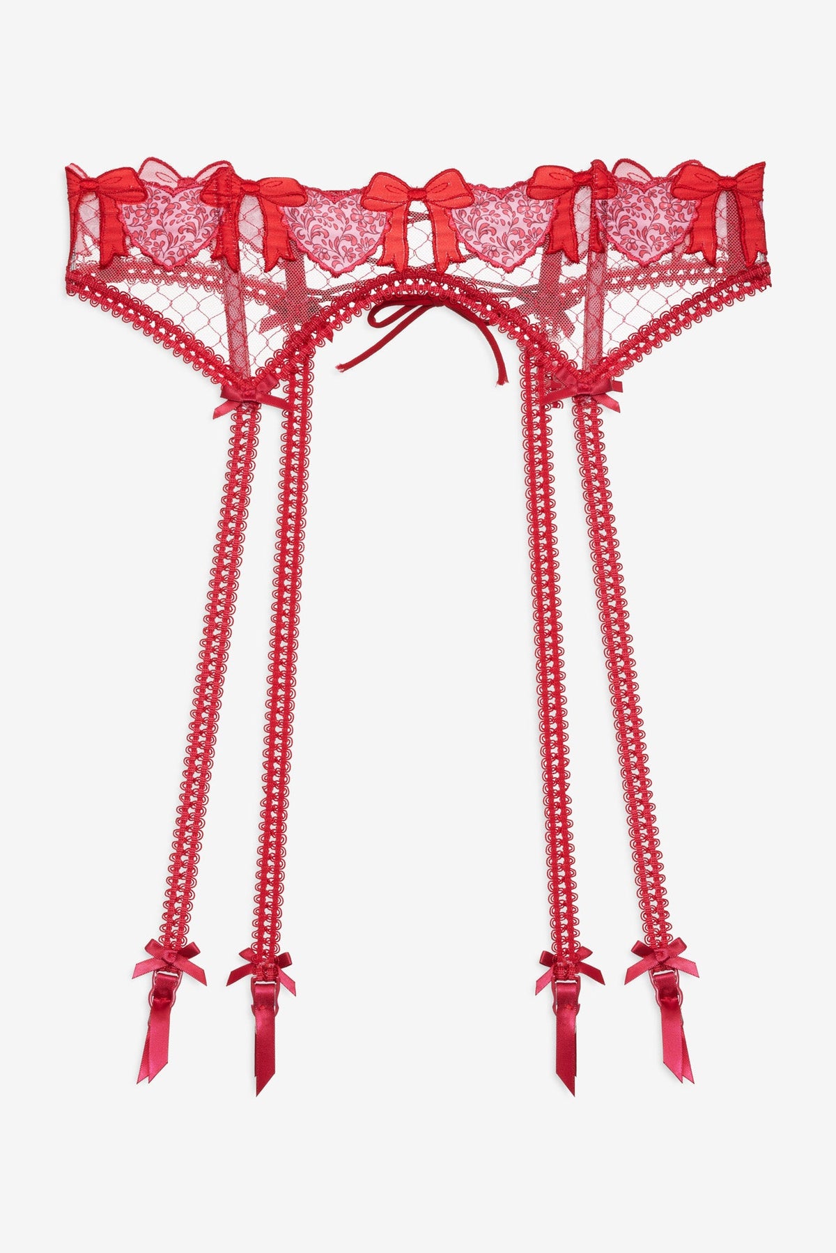 Perfect Match Garter Belt Red - For Love & Lemons