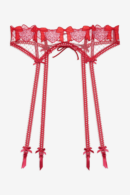 Perfect Match Garter Belt Red - For Love & Lemons