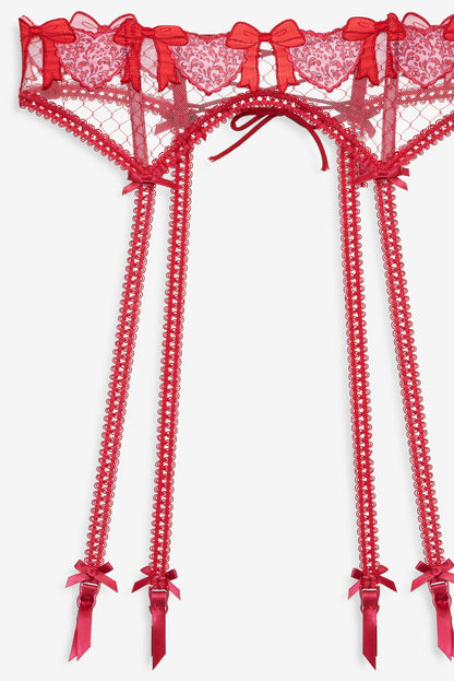 Perfect Match Garter Belt Red - For Love & Lemons