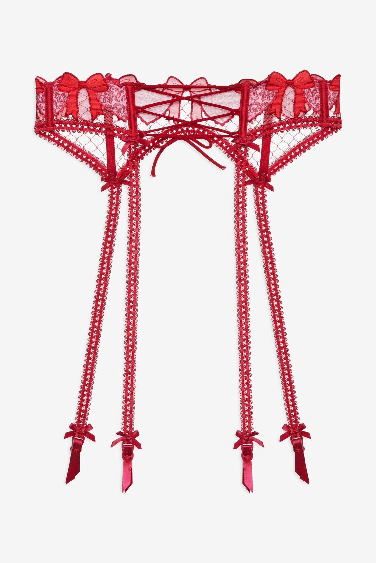 Perfect Match Garter Belt Red - For Love & Lemons