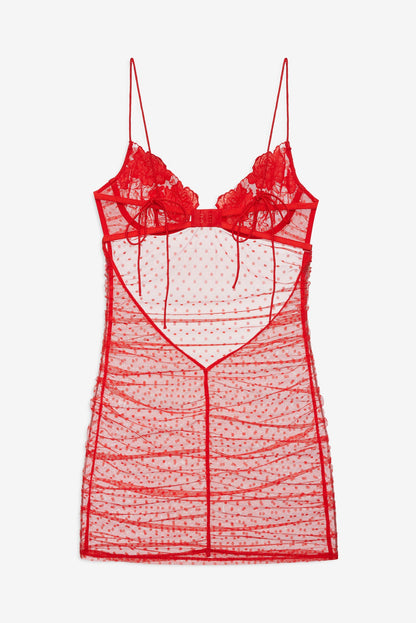 Love is a Rose Slip Dress Red - For Love & Lemons