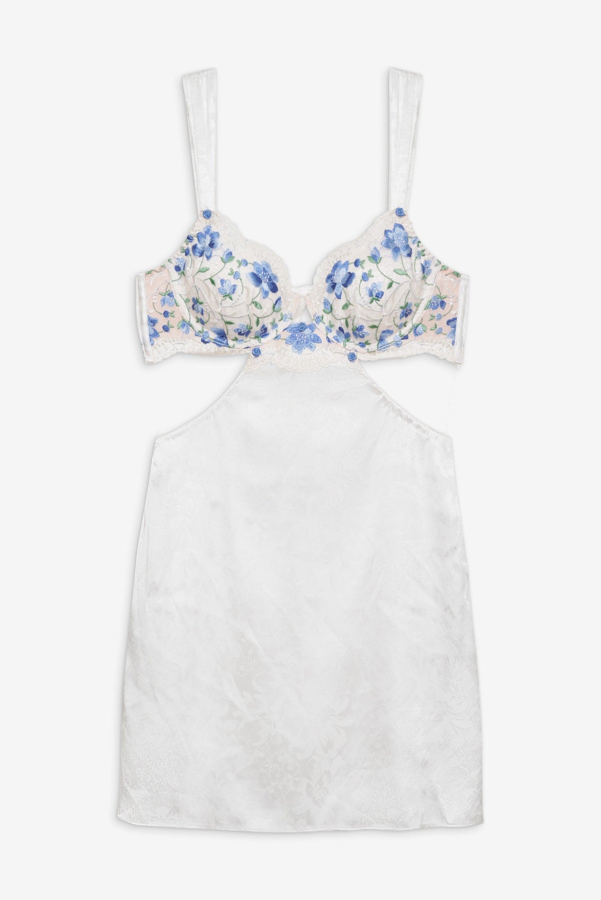 Festival Rose Slip Dress Blue - For Love & Lemons