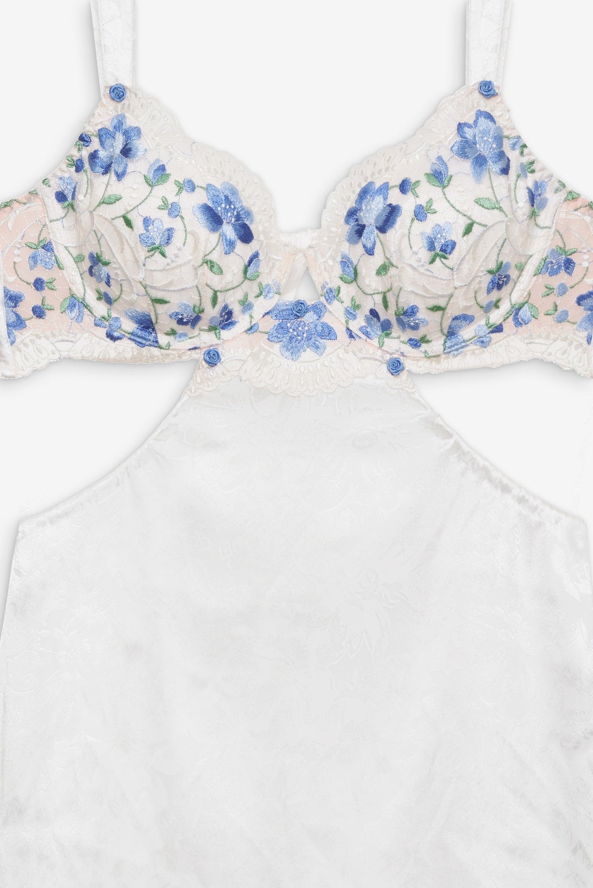 Festival Rose Slip Dress Blue - For Love & Lemons