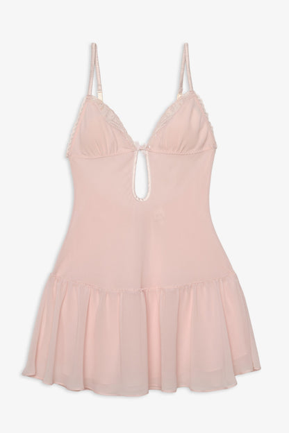 Seashell Beaded Slip Dress Peach - For Love & Lemons