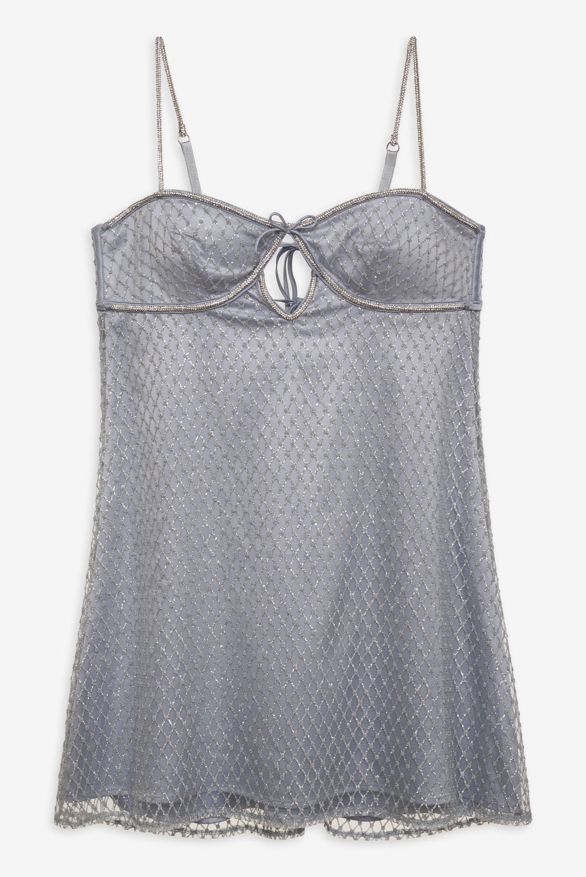 Glitter Slip Dress Silver - For Love & Lemons