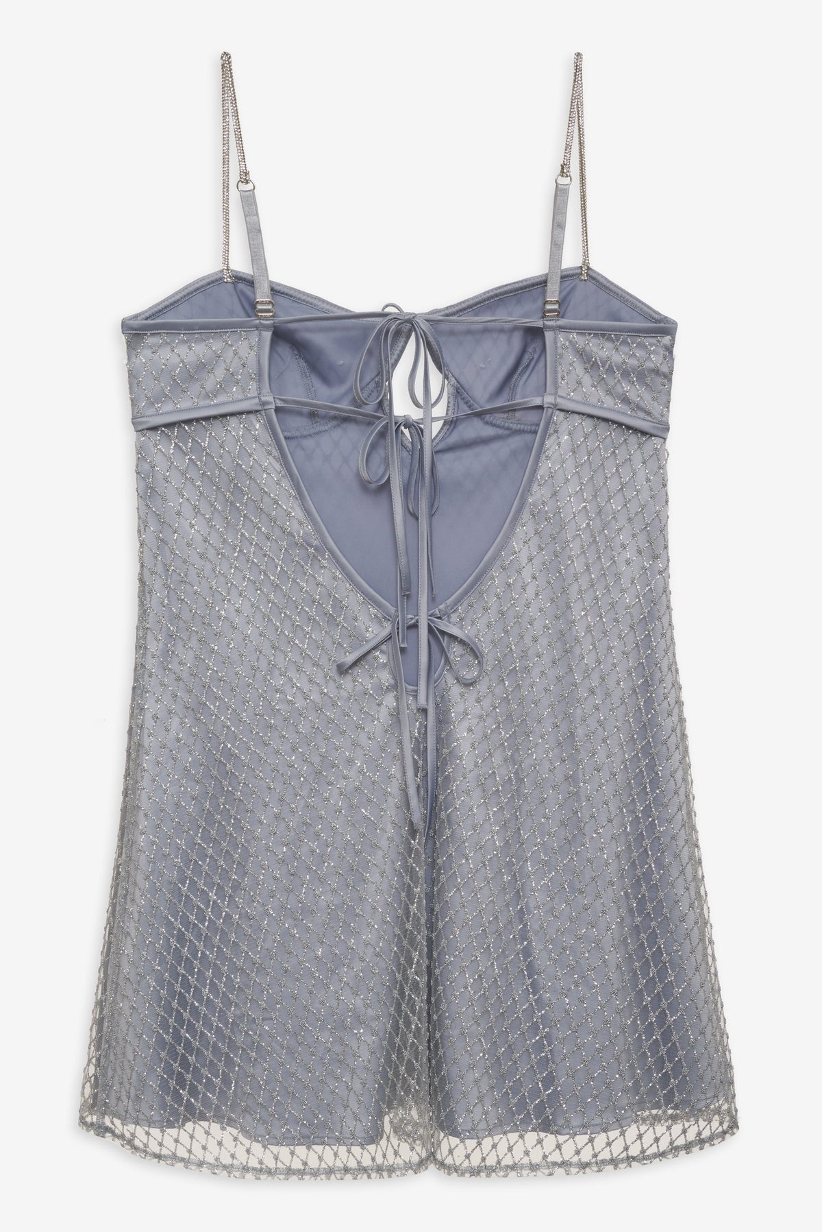 Glitter Slip Dress Silver - For Love & Lemons