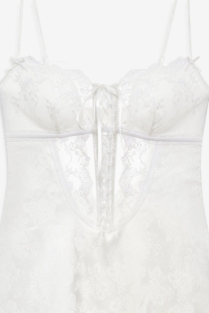 Rita Rose Slip Dress White - For Love & Lemons