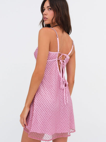 Glitter Slip Dress Pink - For Love & Lemons