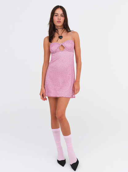 Glitter Slip Dress Pink - For Love & Lemons