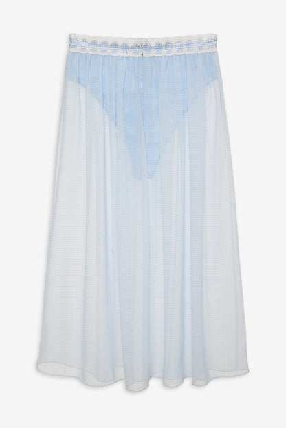 Dainty Doily Midi Skirt Blue - For Love & Lemons