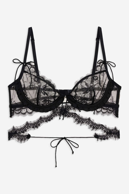 Sonja Underwire Bra Black - For Love & Lemons