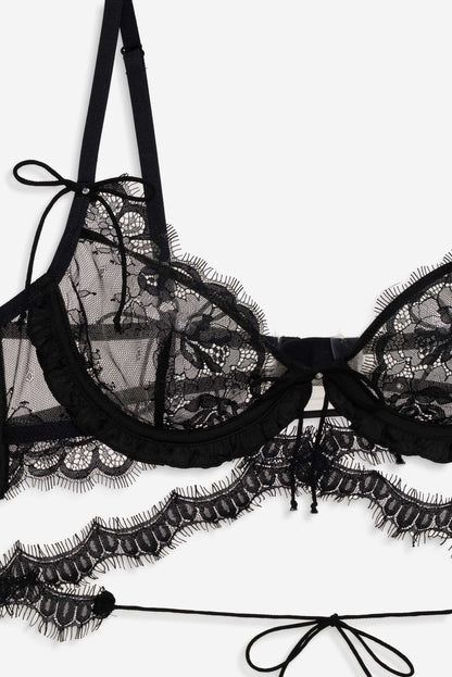 Sonja Underwire Bra Black - For Love & Lemons