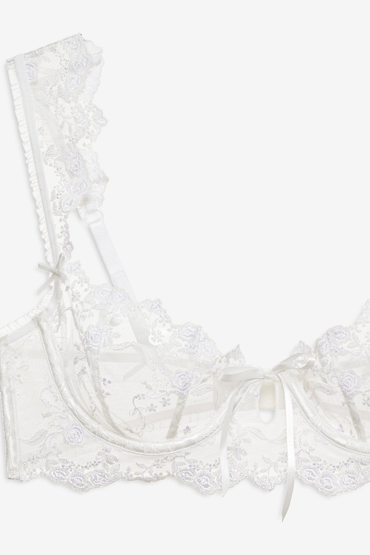 Rita Rose Underwire Bra White - For Love & Lemons