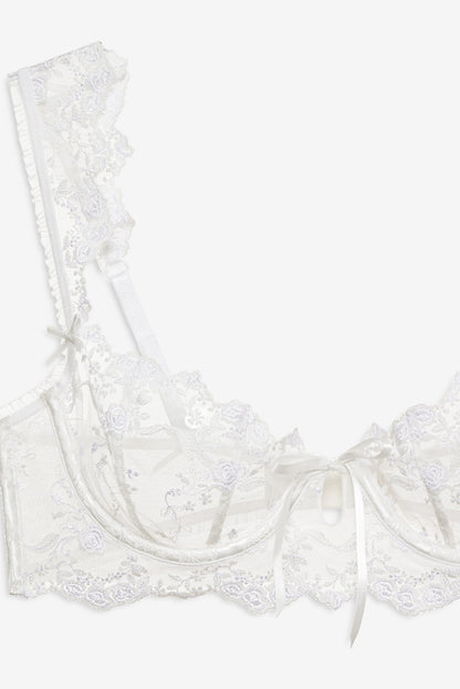 Rita Rose Underwire Bra White - For Love & Lemons