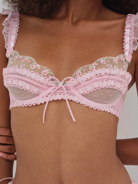 Pinkaboo Underwire Bra Pink - For Love & Lemons